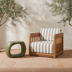 Adelaide Outdoor Accent Chair Brown Stripe - 1630Living