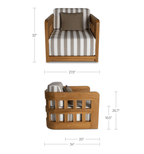 Adelaide Outdoor Accent Chair Brown Stripe - 1630Living