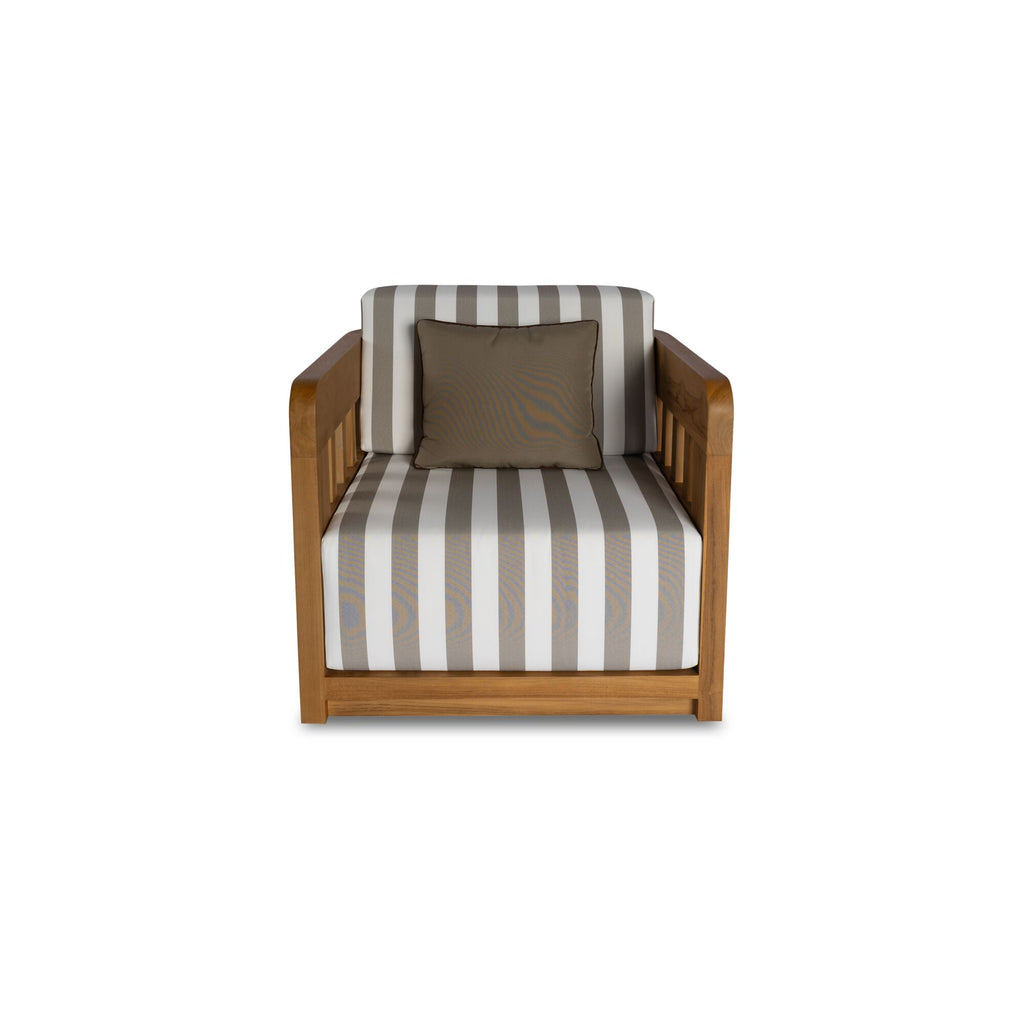 Adelaide Outdoor Accent Chair Brown Stripe - 1630Living