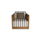 Adelaide Outdoor Accent Chair Brown Stripe - 1630Living