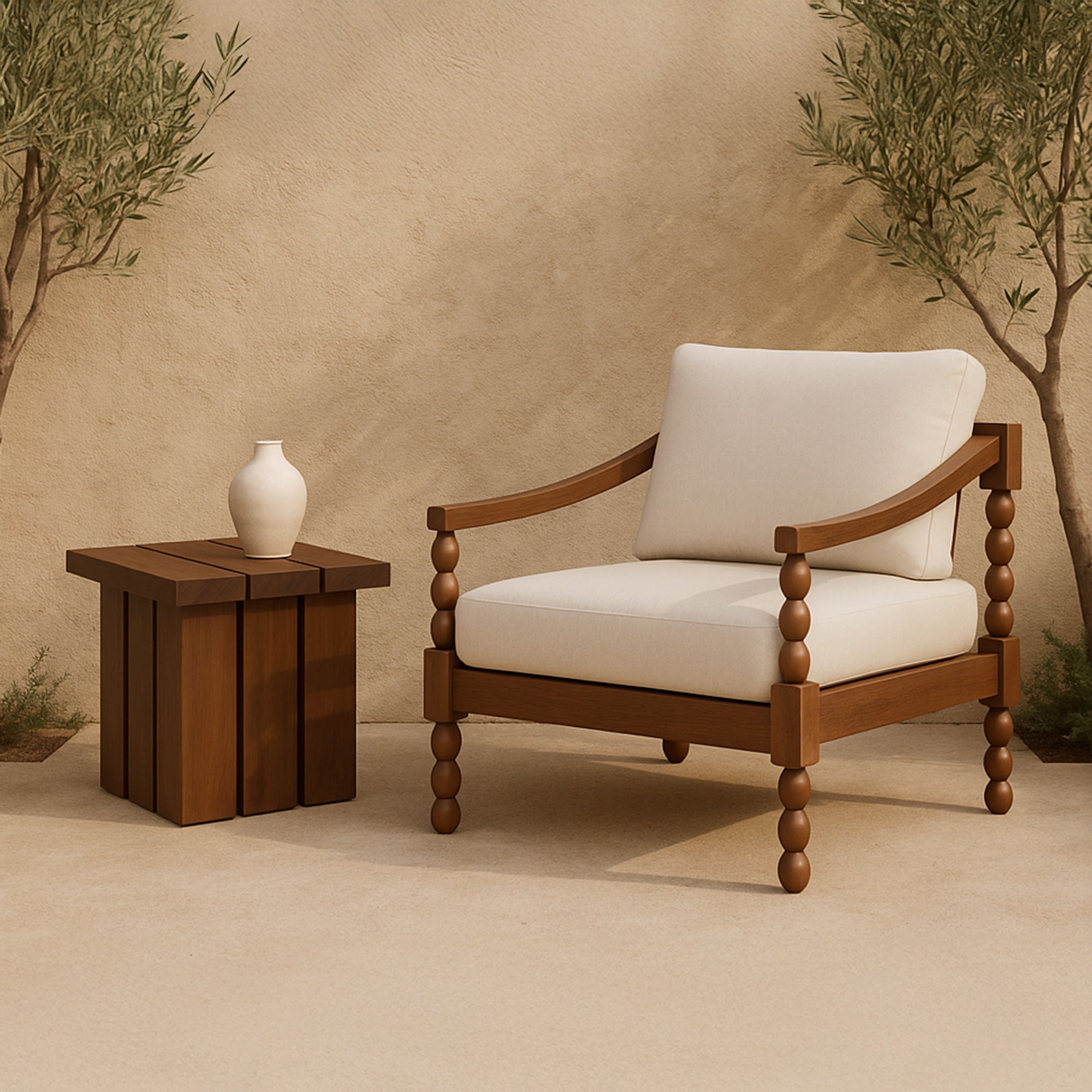 Denby Outdoor Side Table Brown - 1630Living