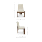Mia Dining Chair Beige - Set of Two - 1630Living