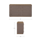 Simone 6 Drawer Dresser Brown - 1630Living