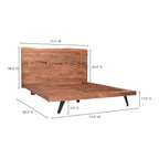 Madagascar Queen Platform Bed Brown - 1630Living
