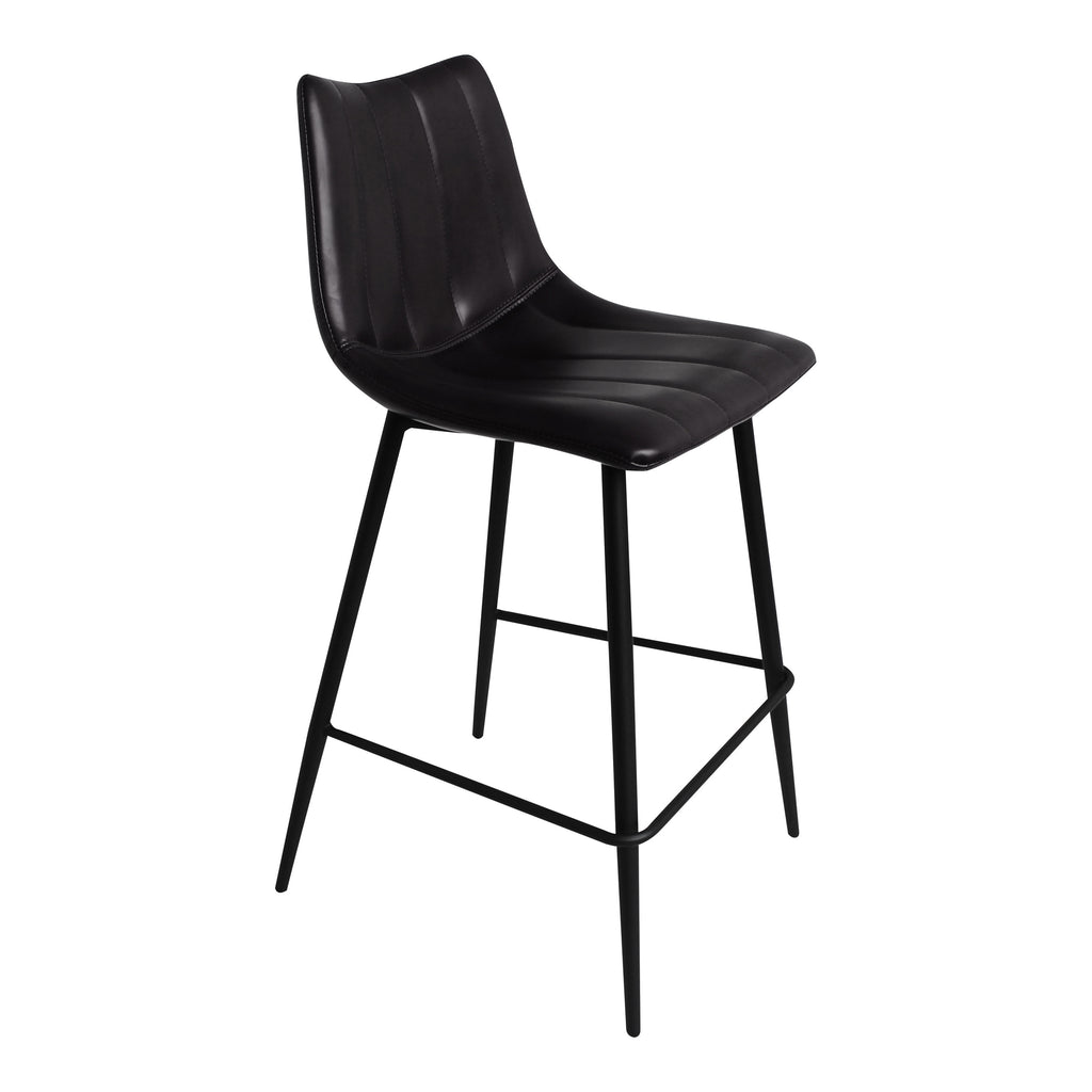 Alibi Counter Stool Matte Black - Set Of Two - 1630Living