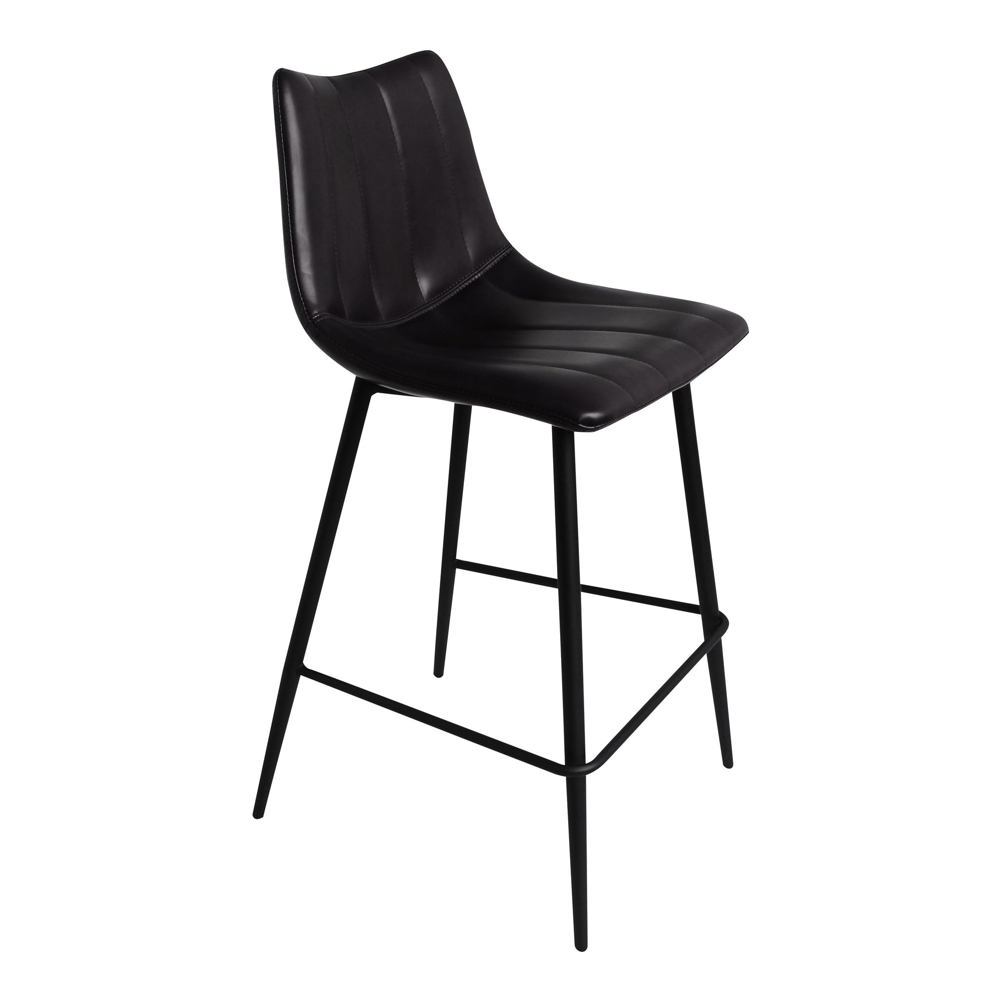 Alibi Counter Stool Matte Black - Set Of Two - 1630Living