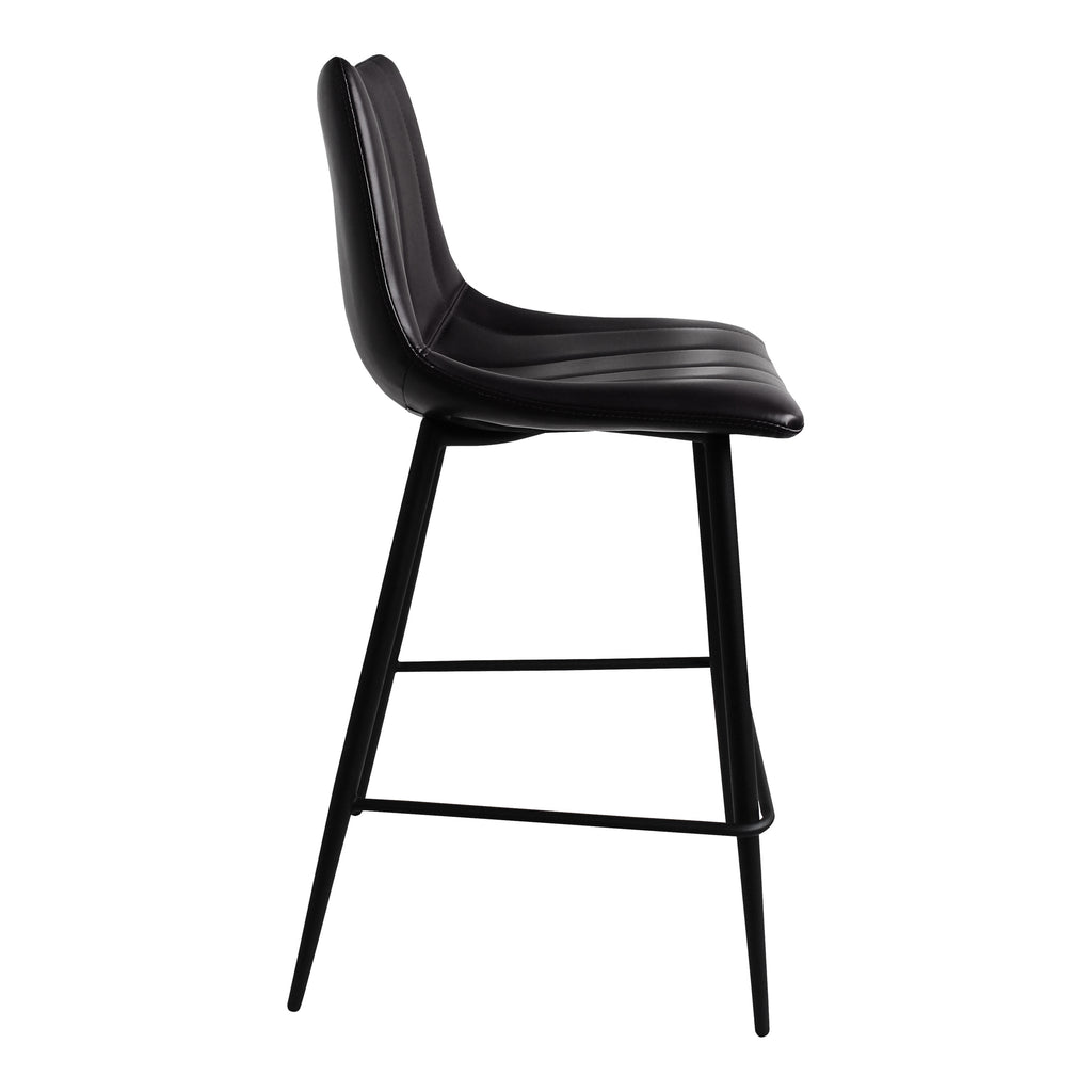 Alibi Counter Stool Matte Black - Set Of Two - 1630Living