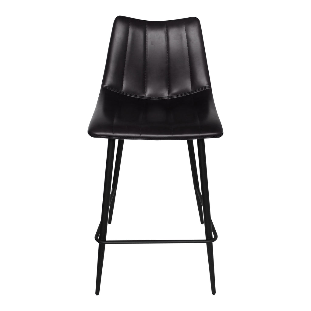 Alibi Counter Stool Matte Black - Set Of Two - 1630Living
