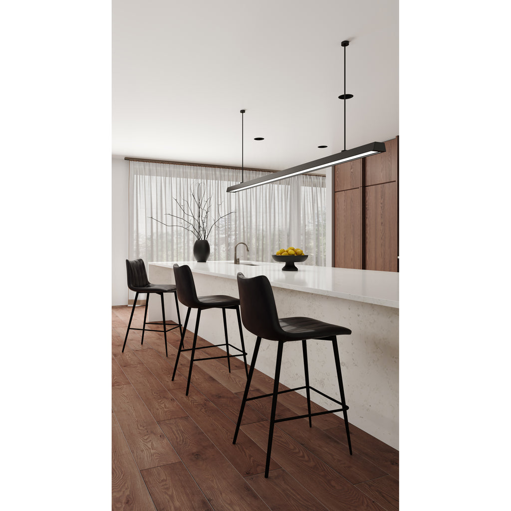 Alibi Counter Stool Matte Black - Set Of Two - 1630Living
