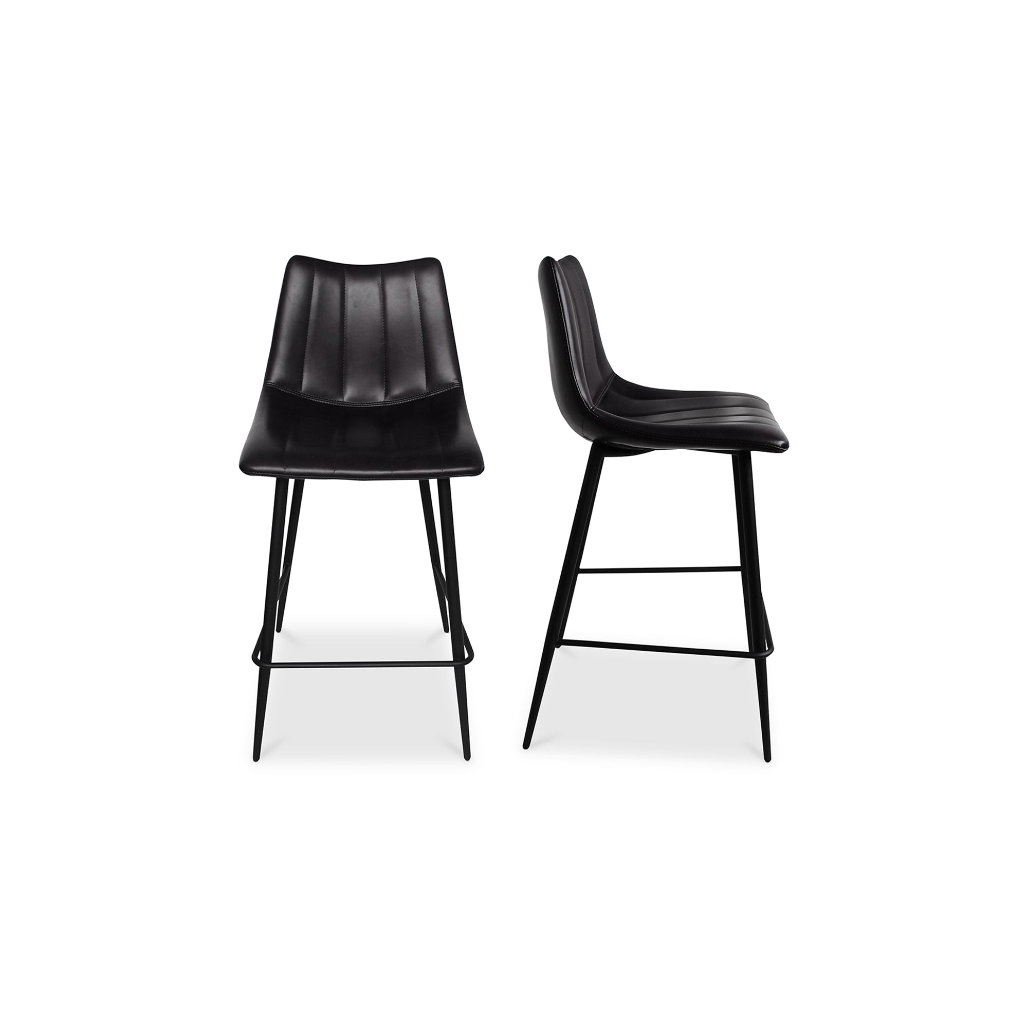 Alibi Counter Stool Matte Black - Set Of Two - 1630Living