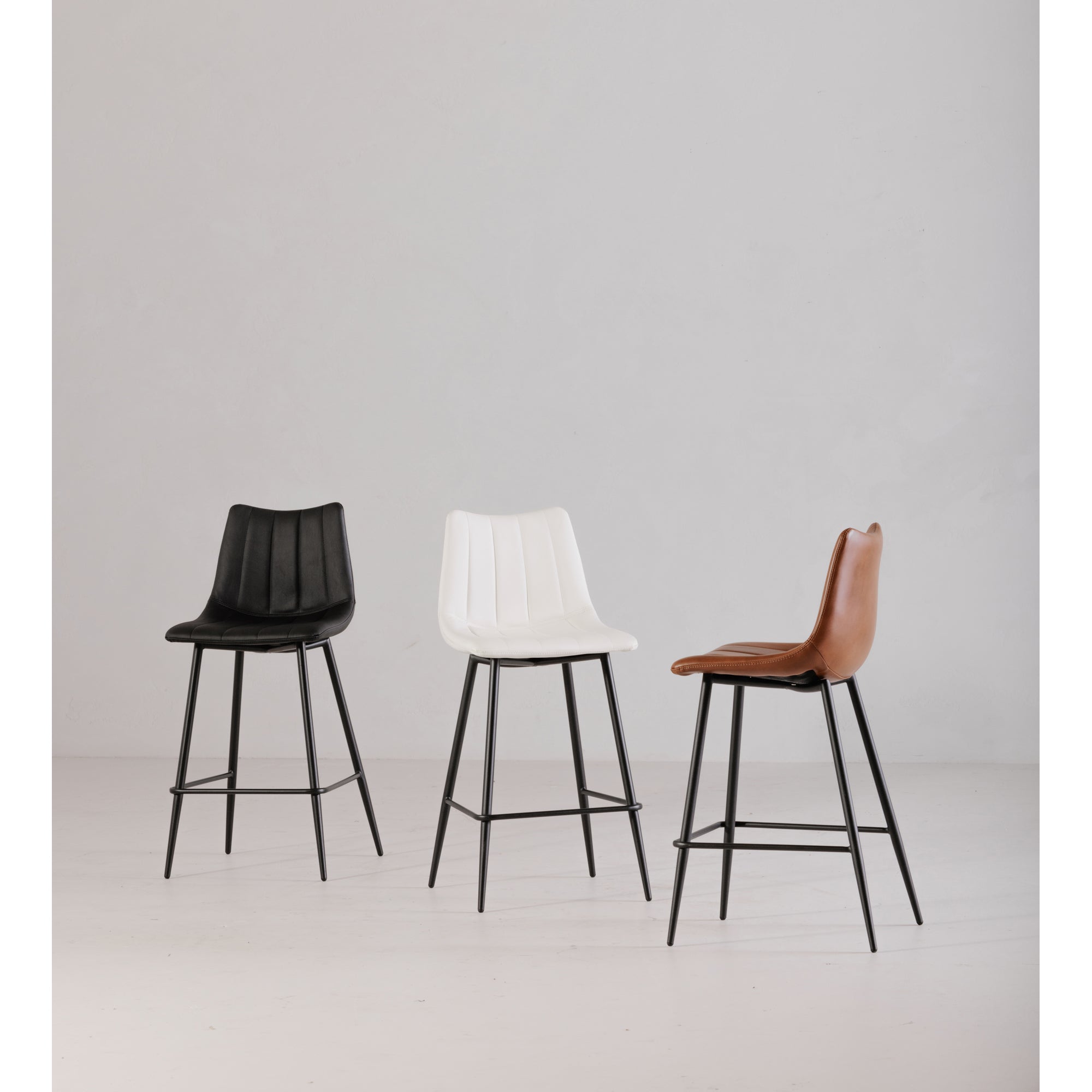 Alibi Bar Stool Matte Black - Set Of Two - 1630Living