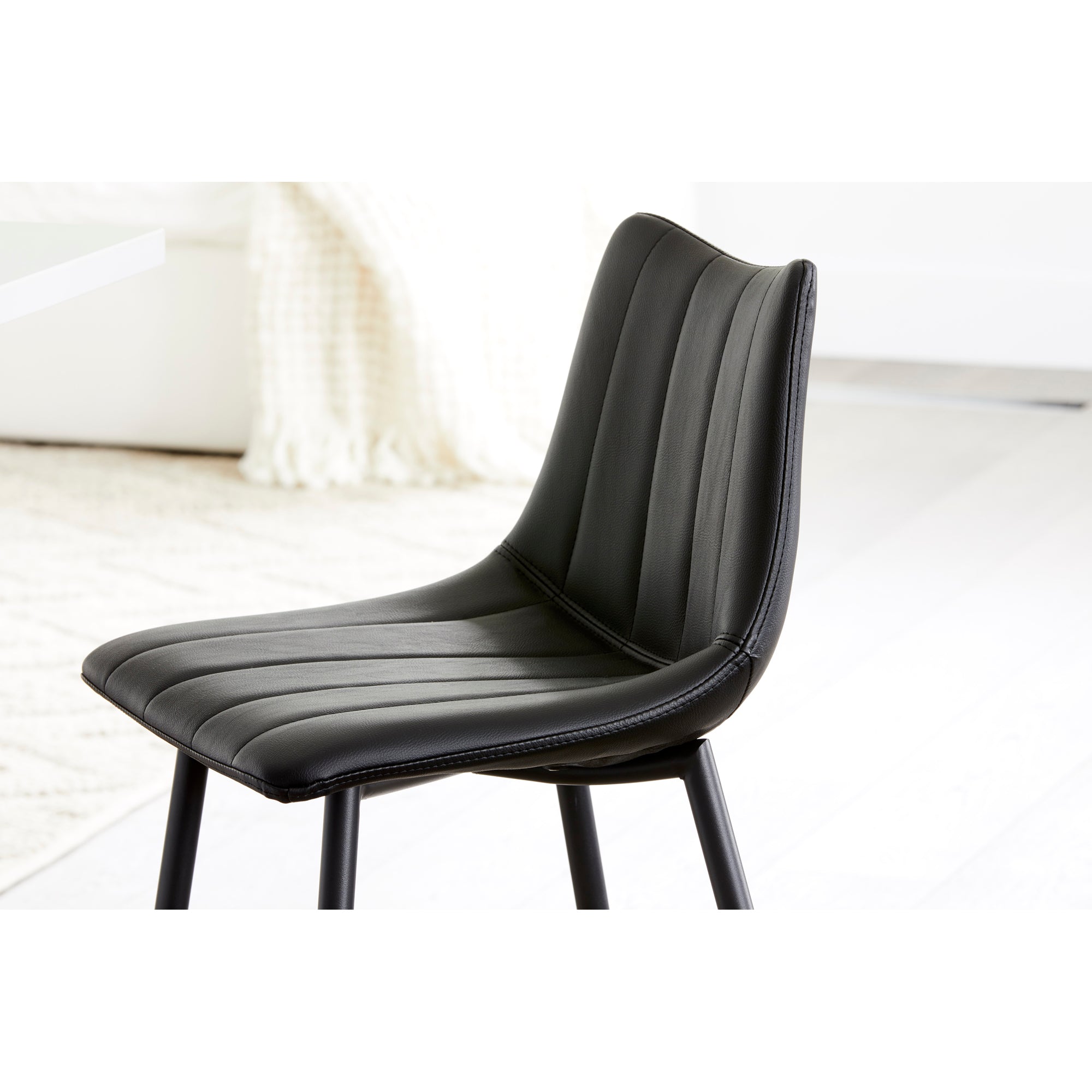 Alibi Bar Stool Matte Black - Set Of Two - 1630Living