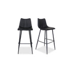 Alibi Bar Stool Matte Black - Set Of Two - 1630Living
