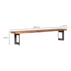 Bent Bench Large Brown - 1630Living