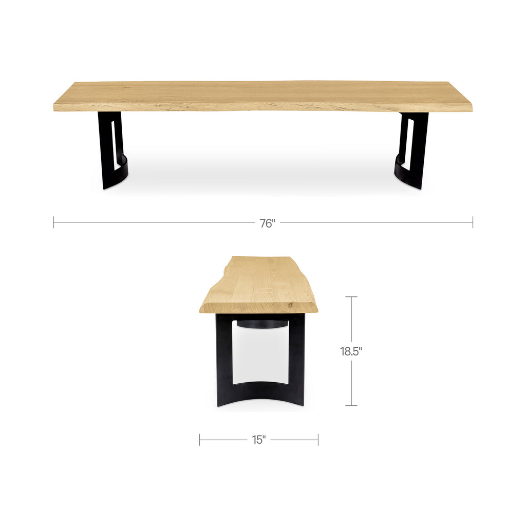 Bent Bench Extra Small Oak - 1630Living