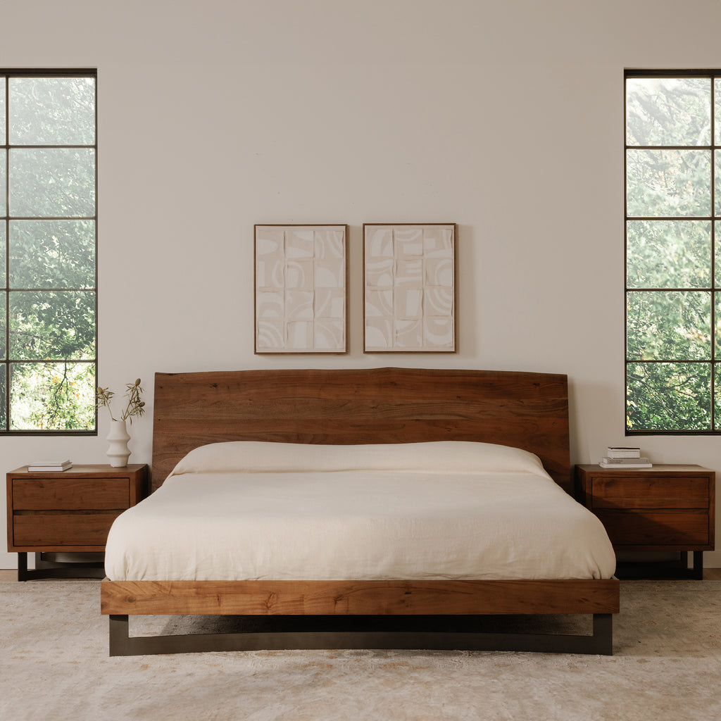Bent Queen Size Bed Brown - 1630Living