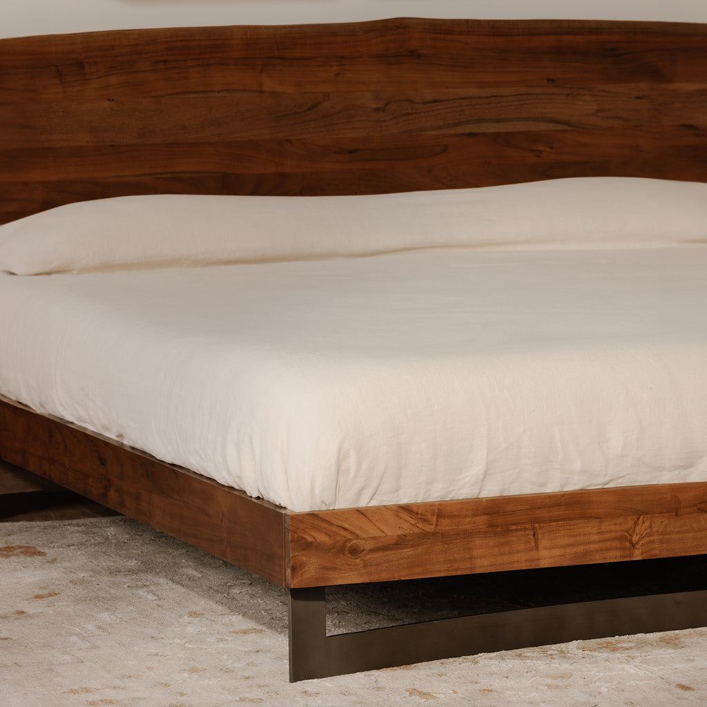 Bent Queen Size Bed Brown - 1630Living