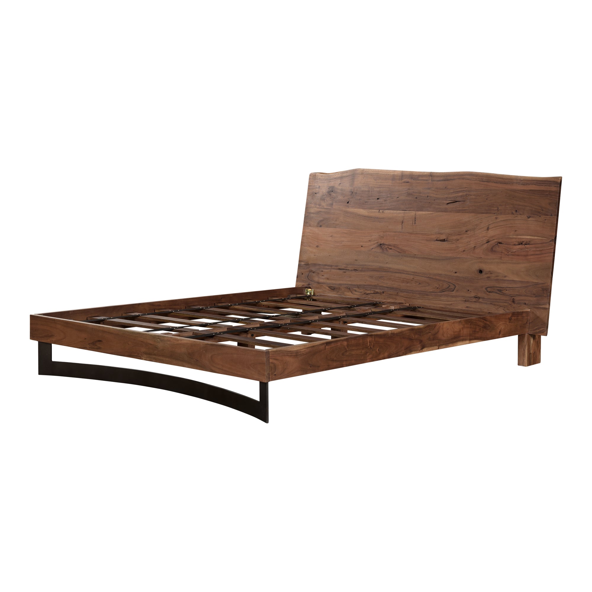 Bent Queen Size Bed Brown - 1630Living