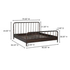 Vivian King Bed Dark Brownn - 1630Living