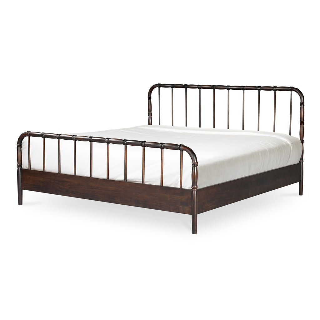 Vivian King Bed Dark Brownn - 1630Living