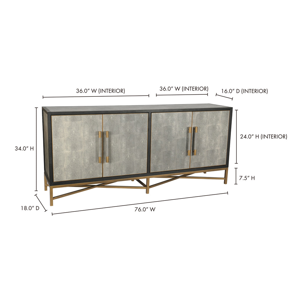 Mako Small Sideboard Grey - 1630Living