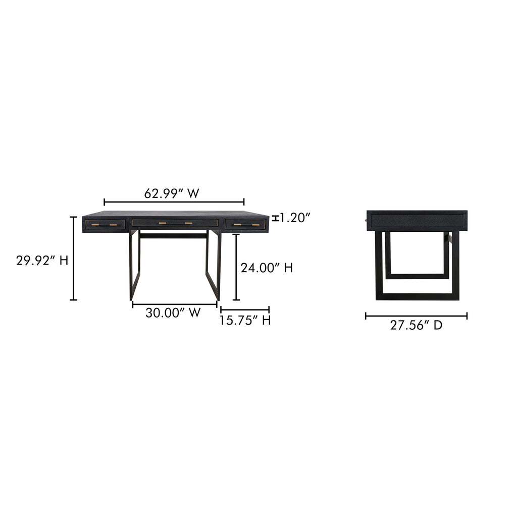 Mako Desk Black - 1630Living