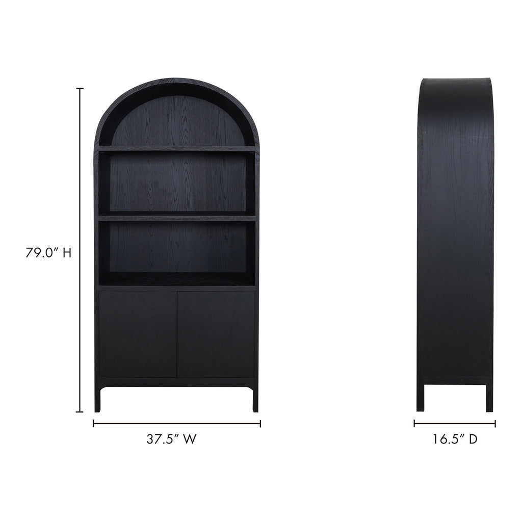Wilde Display Cabinet Black Oak - 1630Living