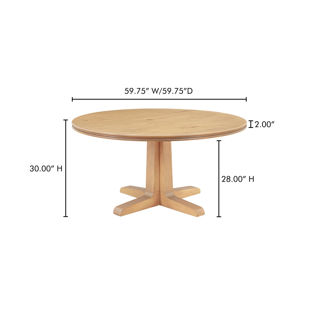 Charles Dining Table Natural - 1630Living