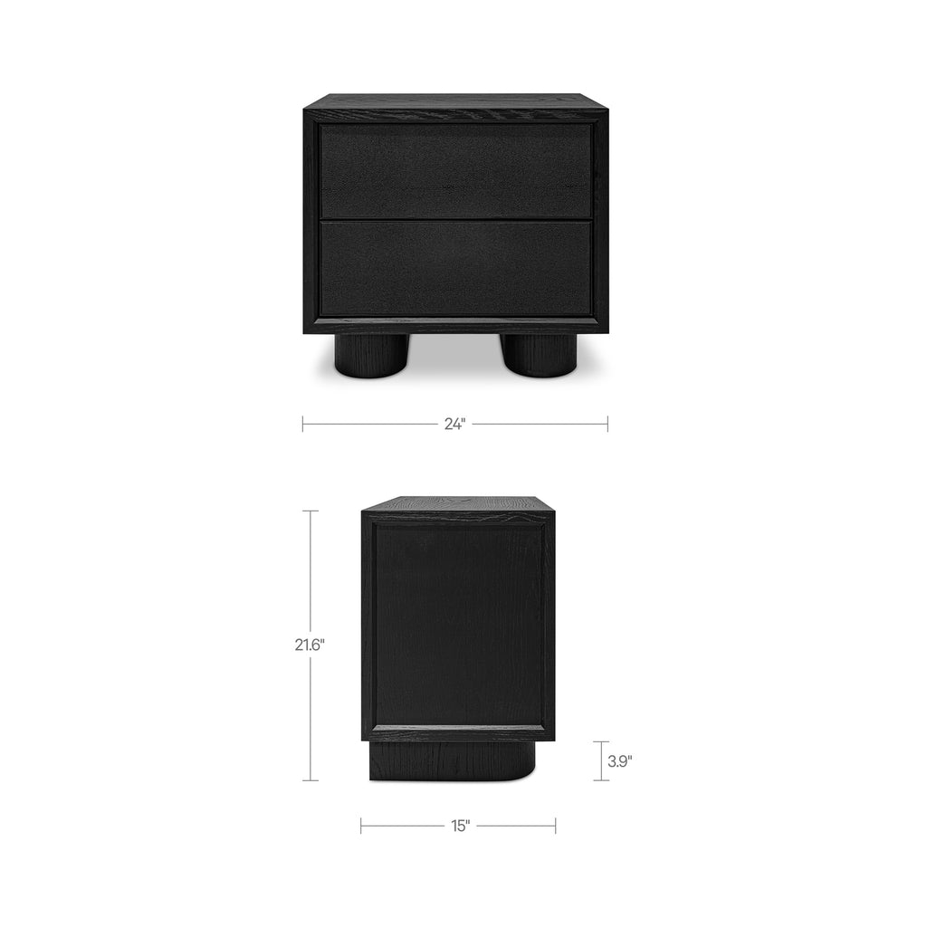 Marcelle Nightstand Black - 1630Living