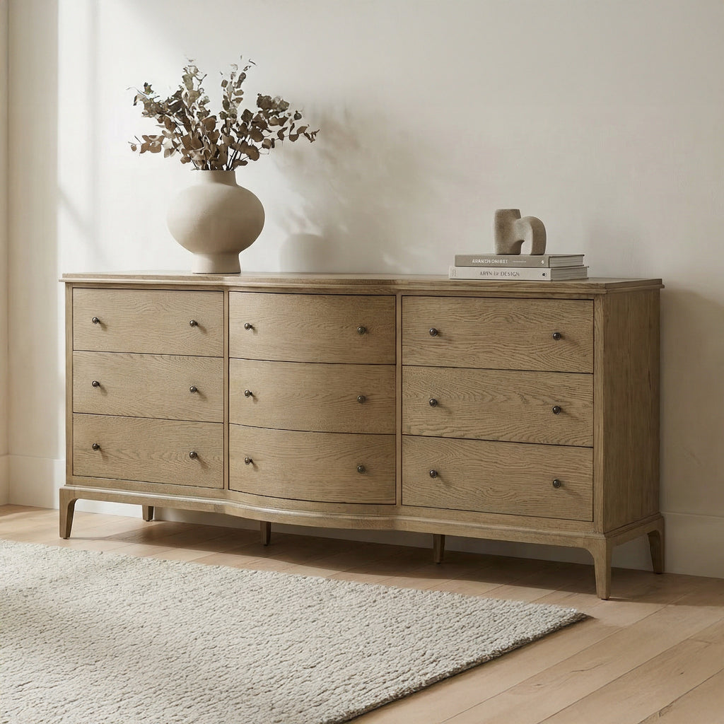 Sadie 9 Drawer Dresser Brown - 1630Living