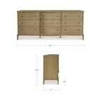Sadie 9 Drawer Dresser Brown - 1630Living