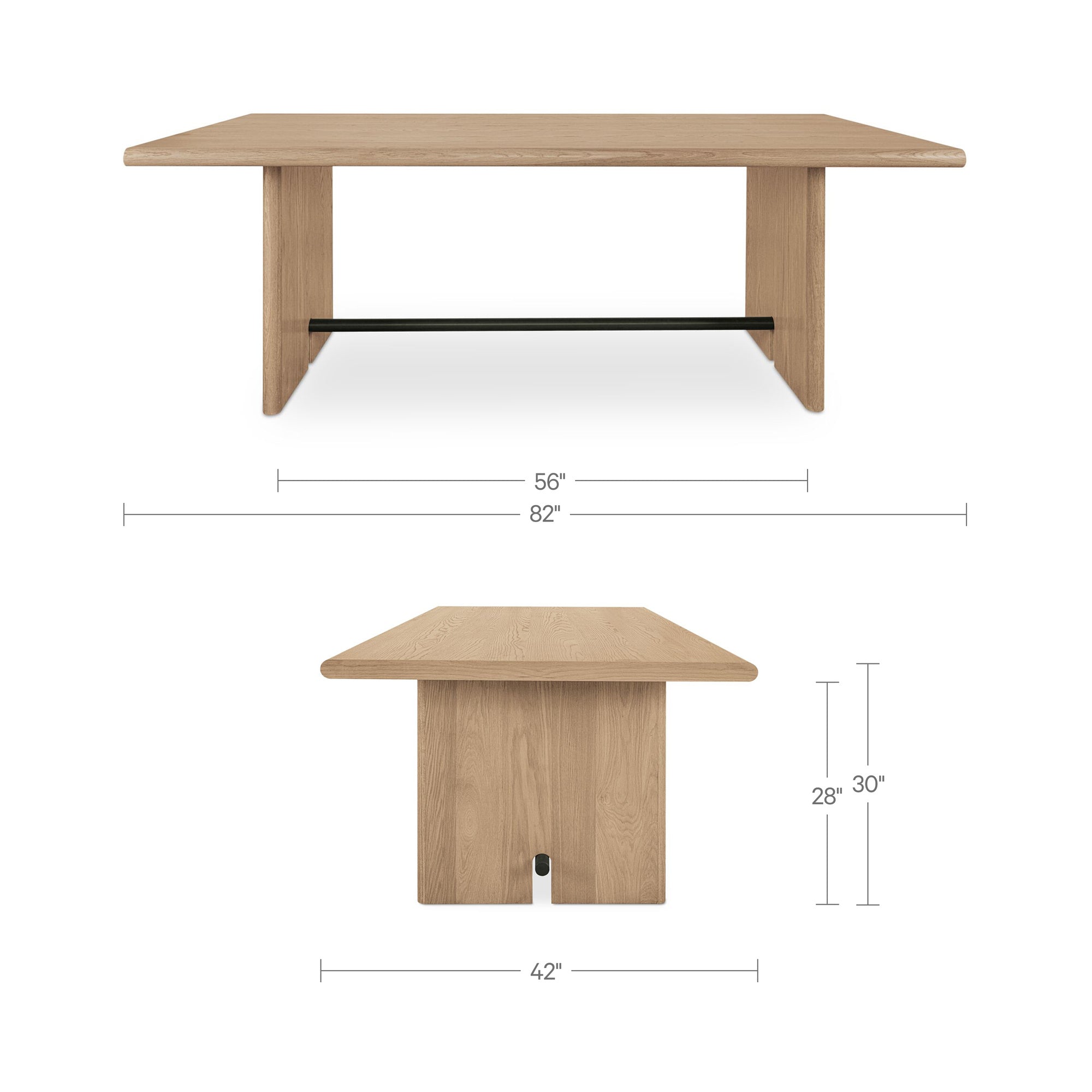 Madison Dining Table Natural - 1630Living