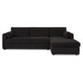 Burrow Sleeper Sectional With Storage Chaise Black Right - 1630Living