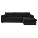 Burrow Sleeper Sectional With Storage Chaise Black Right - 1630Living