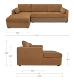 Burrow Sleeper Sectional With Storage Chaise Ginger Left - 1630Living