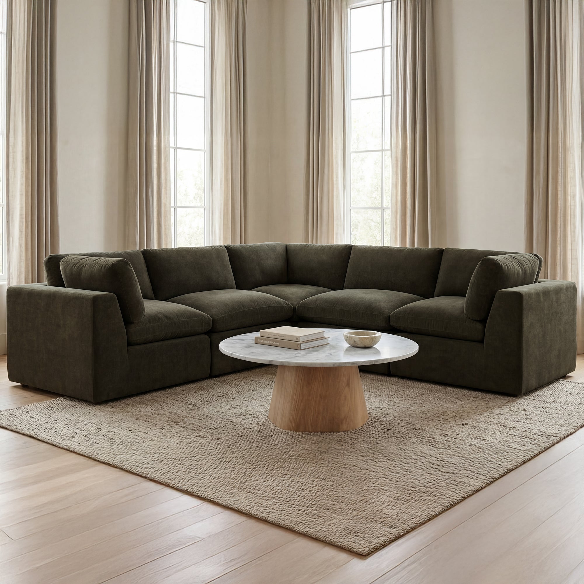 Cates Corner Chair Dark Green - 1630Living