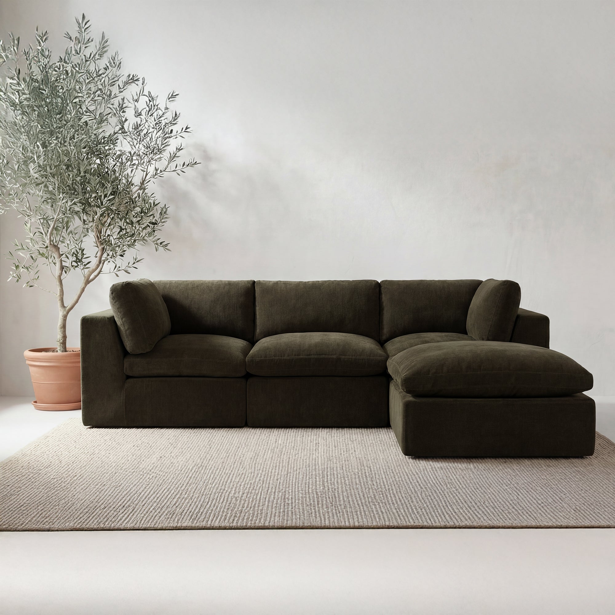 Cates Lounge Modular Sectional Dark Green - 1630Living