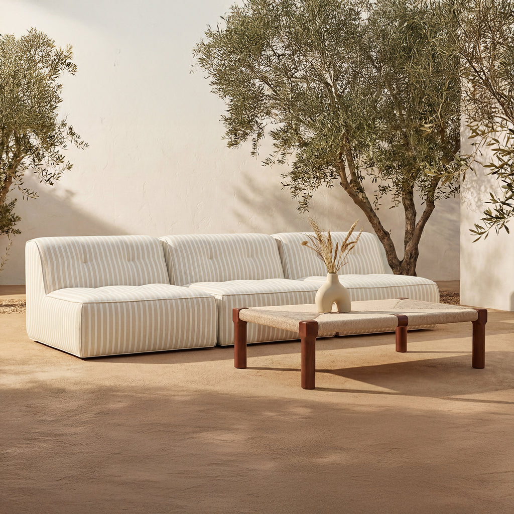 Sunseeker 3 Piece Outdoor Sofa Brown Stripe - 1630Living