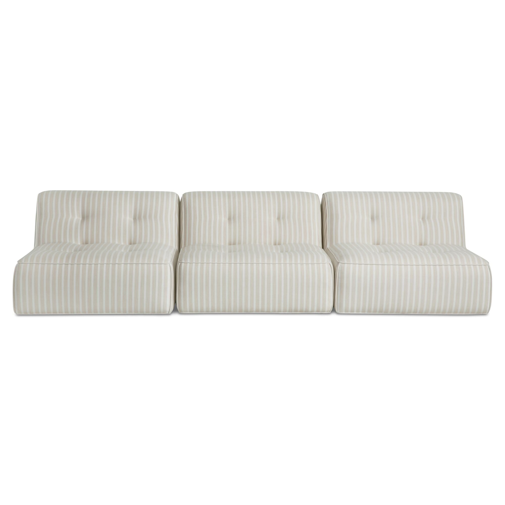Sunseeker 3 Piece Outdoor Sofa Brown Stripe - 1630Living