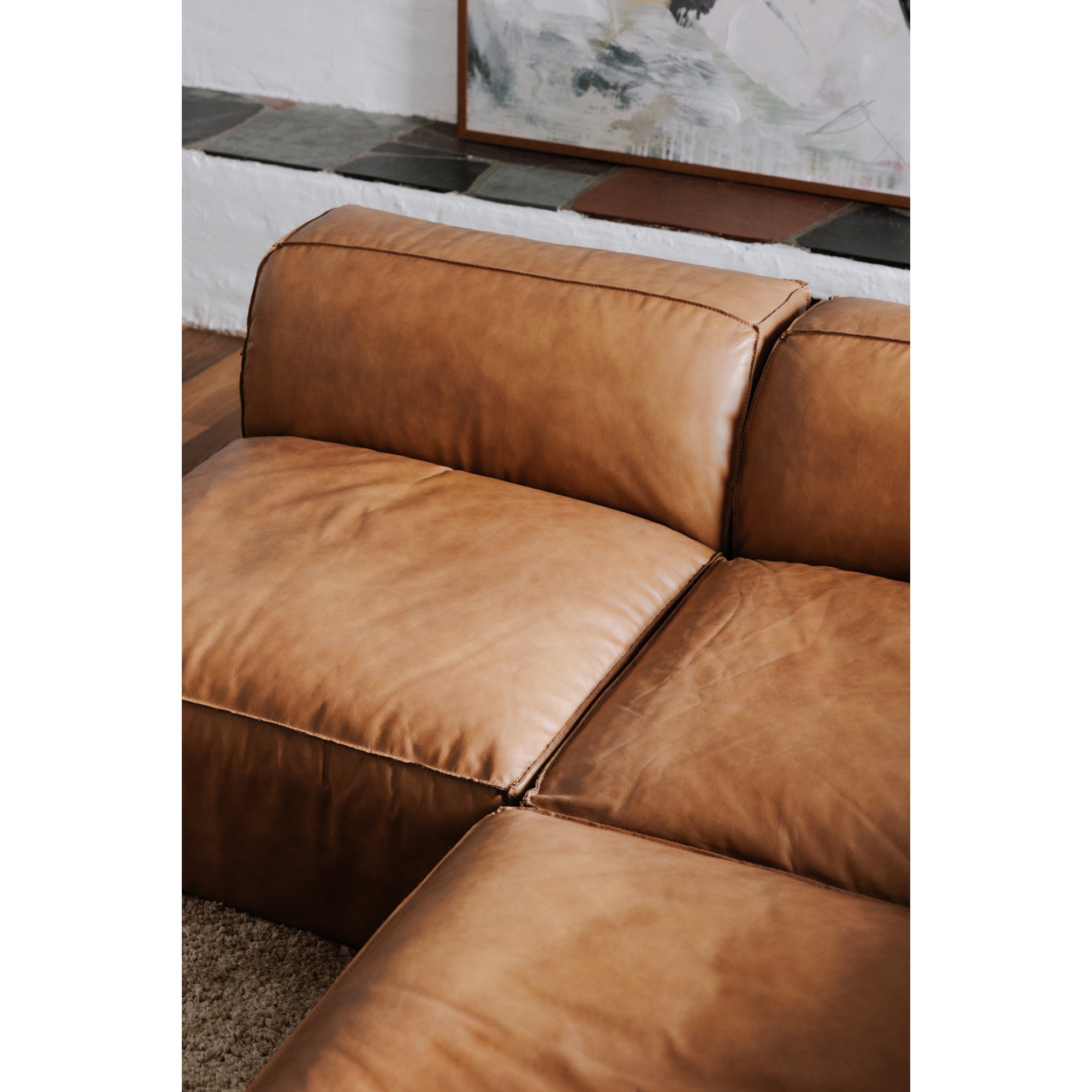 Form Corner Chair Sonoran Tan Leather - 1630Living