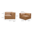 Form Corner Chair Sonoran Tan Leather - 1630Living