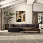Form Ottoman Espresso Brown Leather - 1630Living