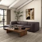 Form Ottoman Espresso Brown Leather - 1630Living