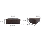 Form Ottoman Espresso Brown Leather - 1630Living