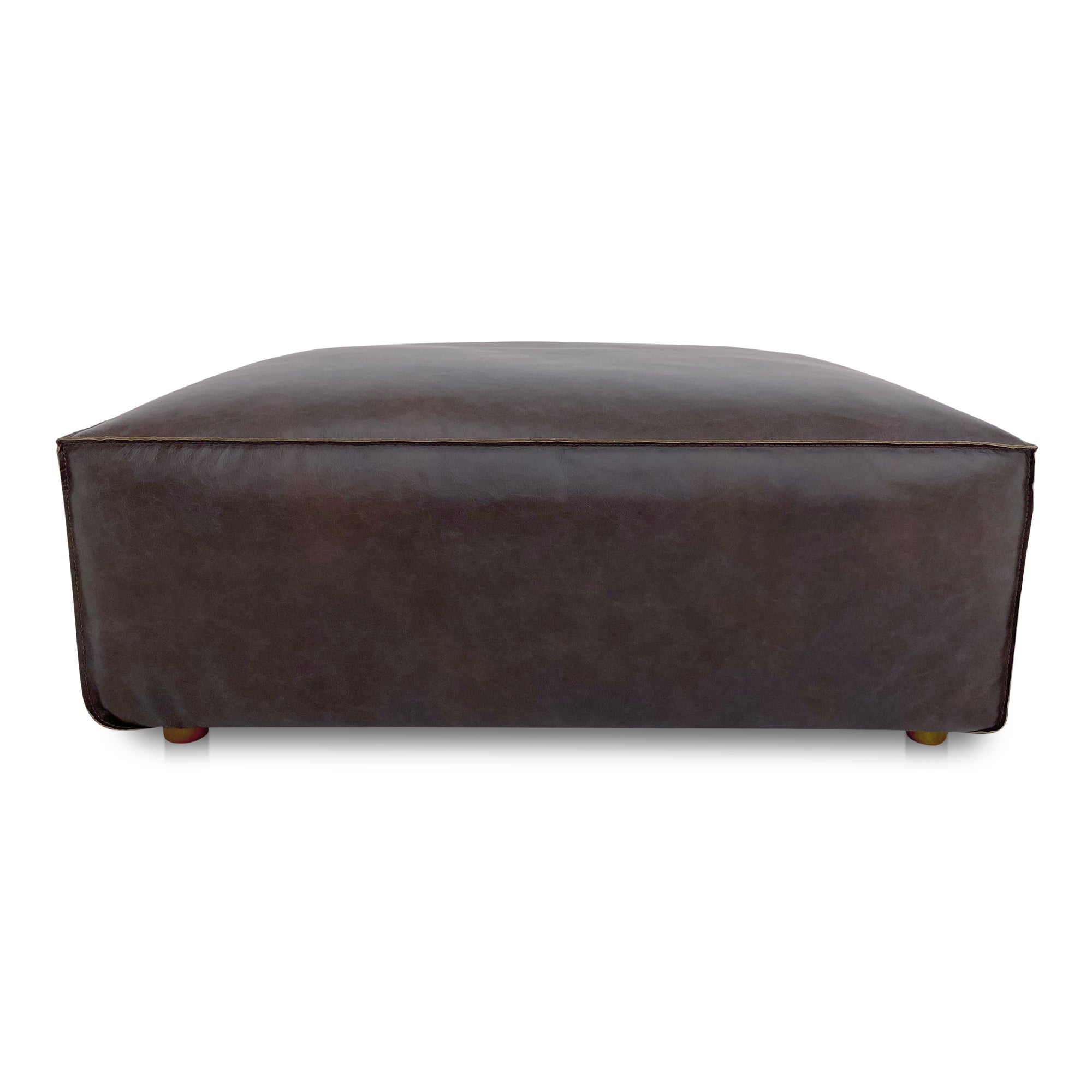 Form Ottoman Espresso Brown Leather - 1630Living