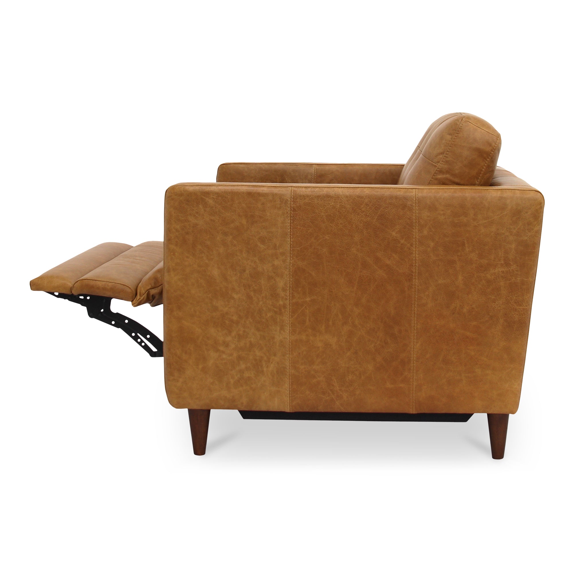 Bridgers Power Recliner Chair Tan Leather - 1630Living