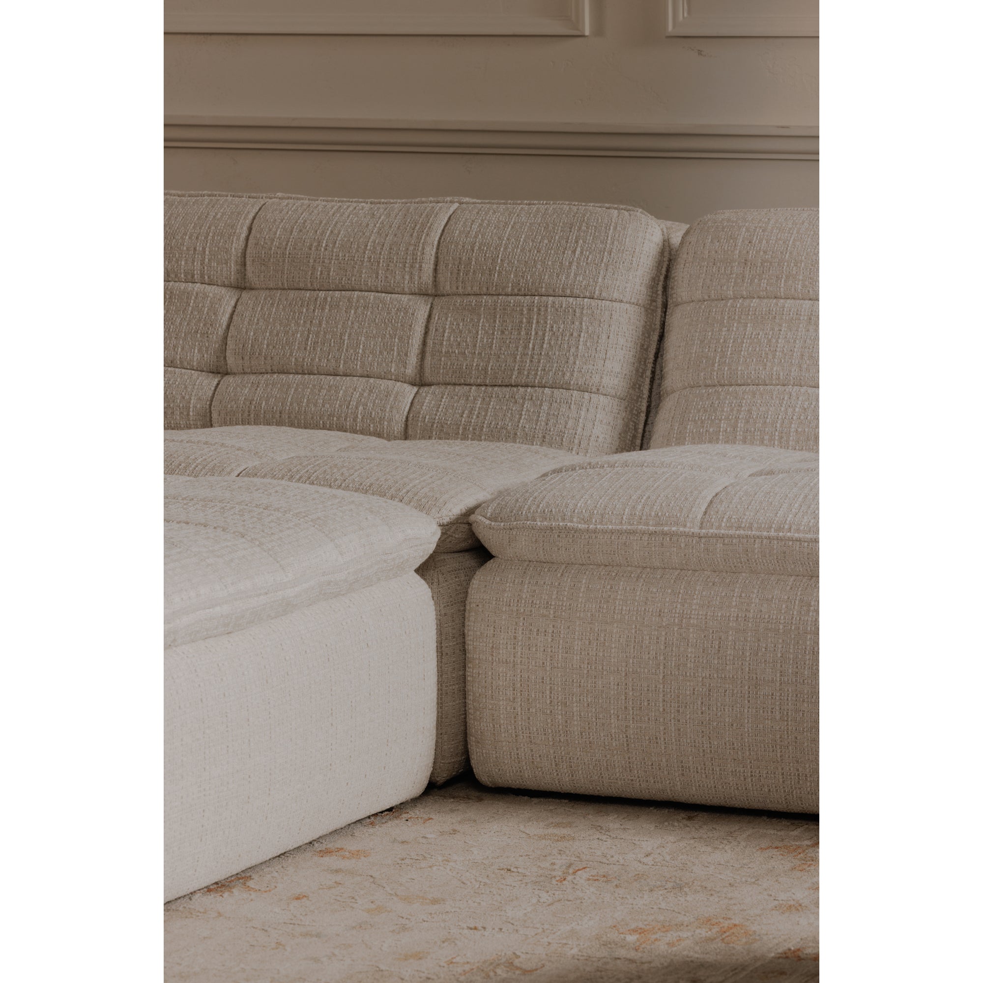 Lino Lounge Modular Sectional Textured Oat - 1630Living
