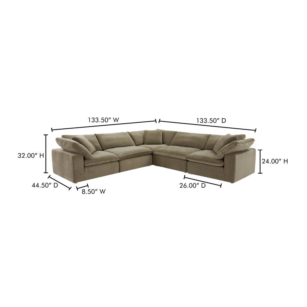 Clay Classic L - Shaped Modular Sectional Desert Sage - 1630Living