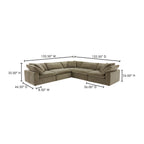 Clay Classic L - Shaped Modular Sectional Desert Sage - 1630Living