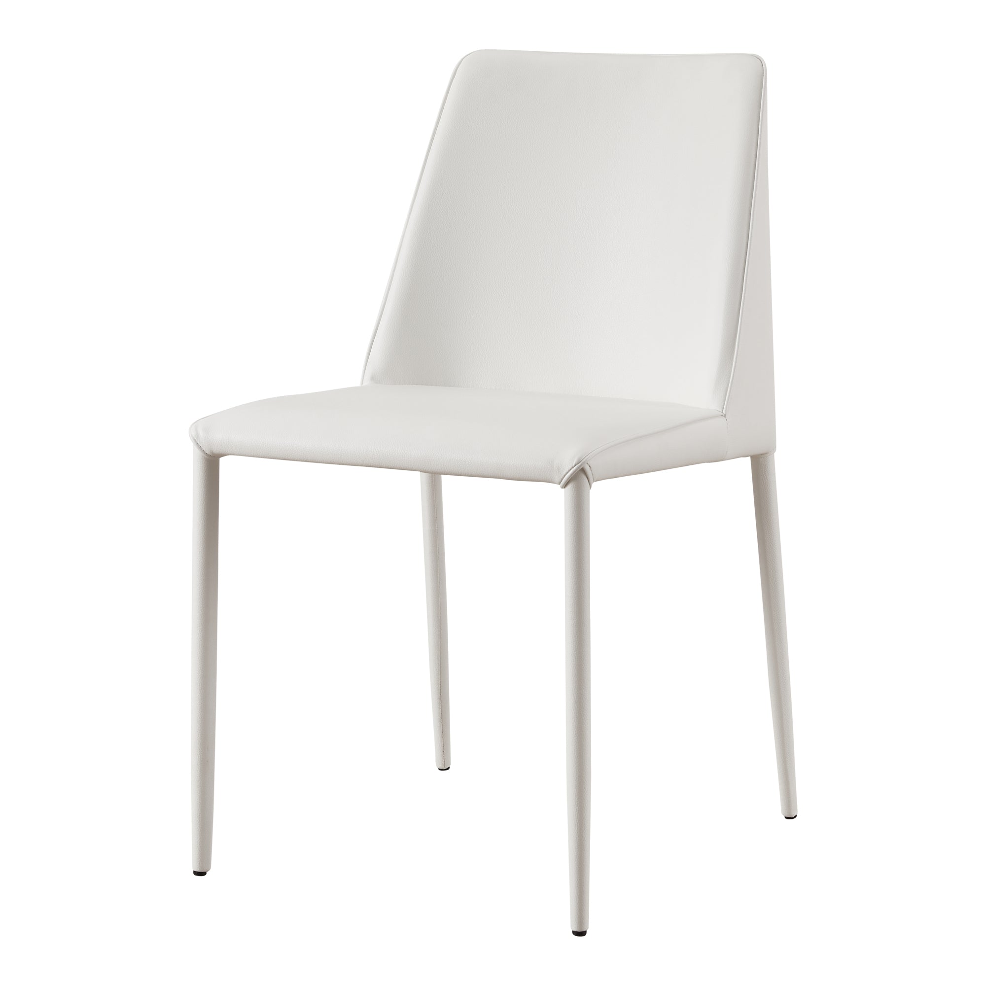 Nora Dining Chair White Vegan Leather - Set Of Two - 1630Living